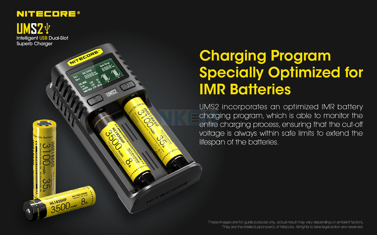 Nitecore UMS2 batterilader