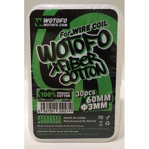 Wotofo XFiber bomull 6mm - 10pk